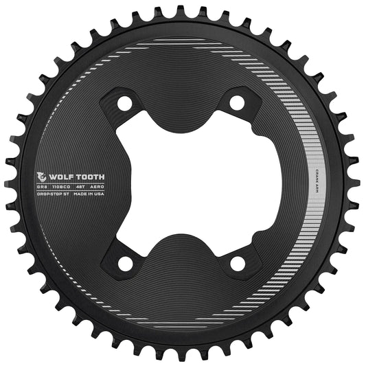 Aero 110 BCD Asymmetric 4-Bolt Chainrings for Shimano GRX Cranks