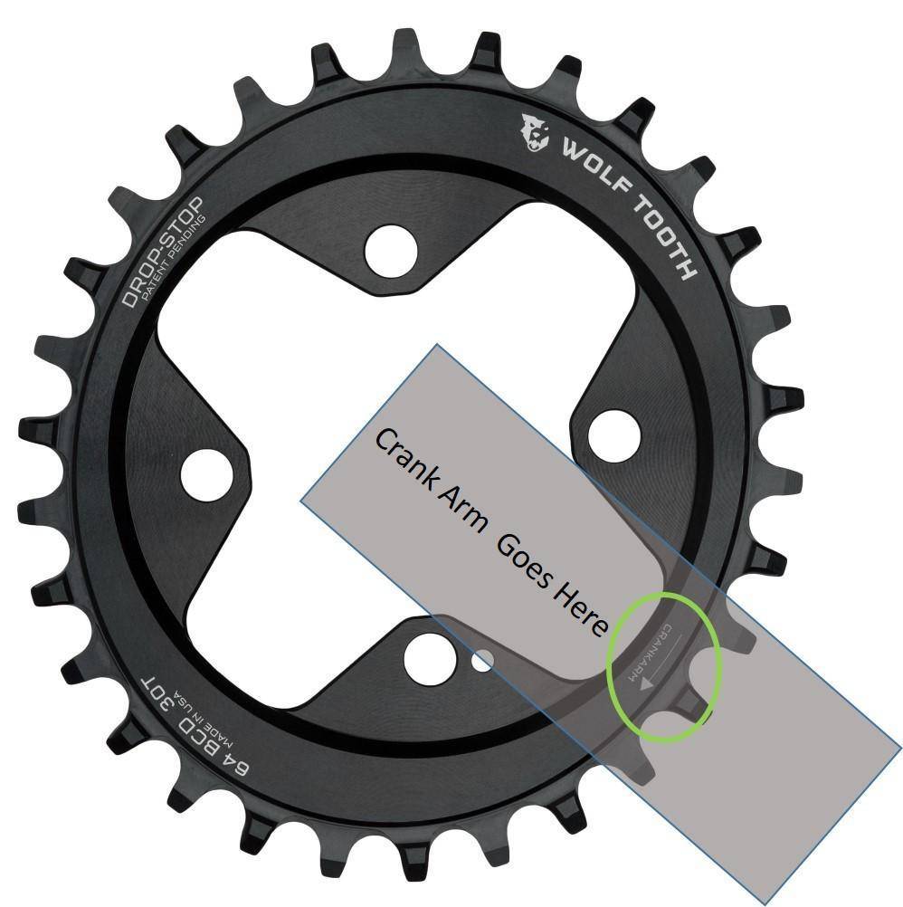 Elliptical 64 BCD Chainrings - Wolf Tooth Components