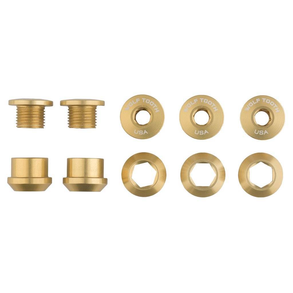 Set of 5 Chainring Bolts+Nuts for 1X - Wolf Tooth Components