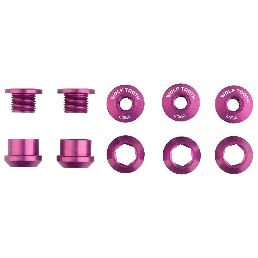 Set of 5 Chainring Bolts+Nuts for 1X - Wolf Tooth Components