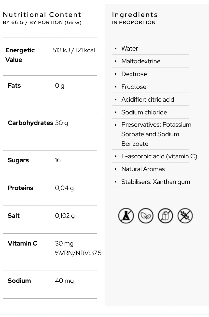 ENERGY GEL · 30CHO OFF CAF (RATIO 1-0,5) - GEL 50 ML