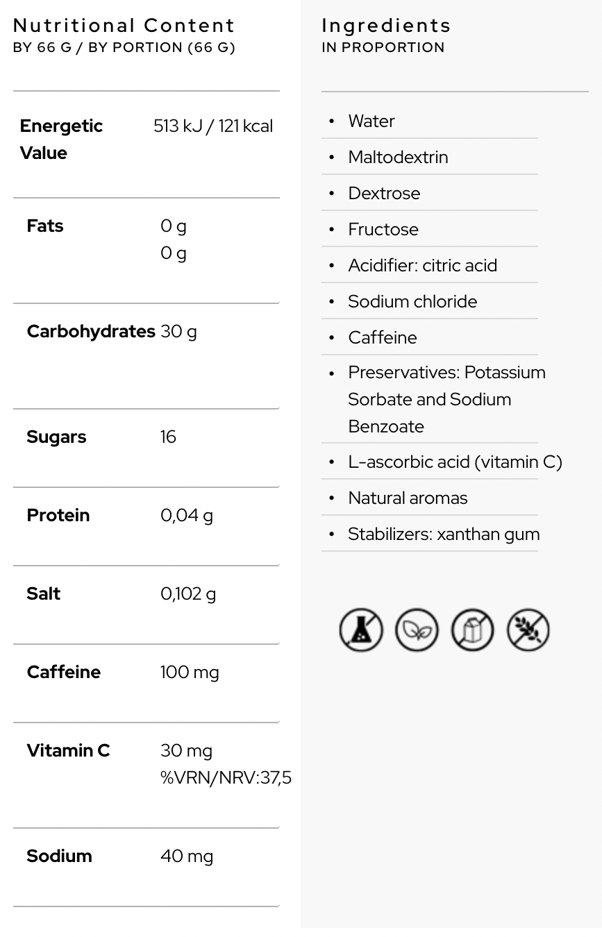 ENERGY GEL · 30CHO 100 CAF (RATIO 1-0,5) - GEL 50 ML