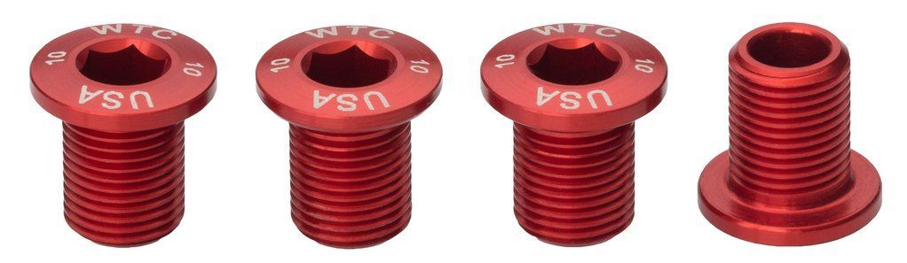 Set of 4 Chainring Bolts for M8 threaded chainrings (10 mm long) - Wolf Tooth Components