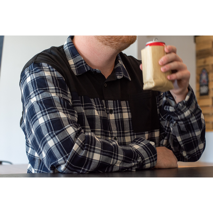 FlexTop Flannel - Navy & White - Handup