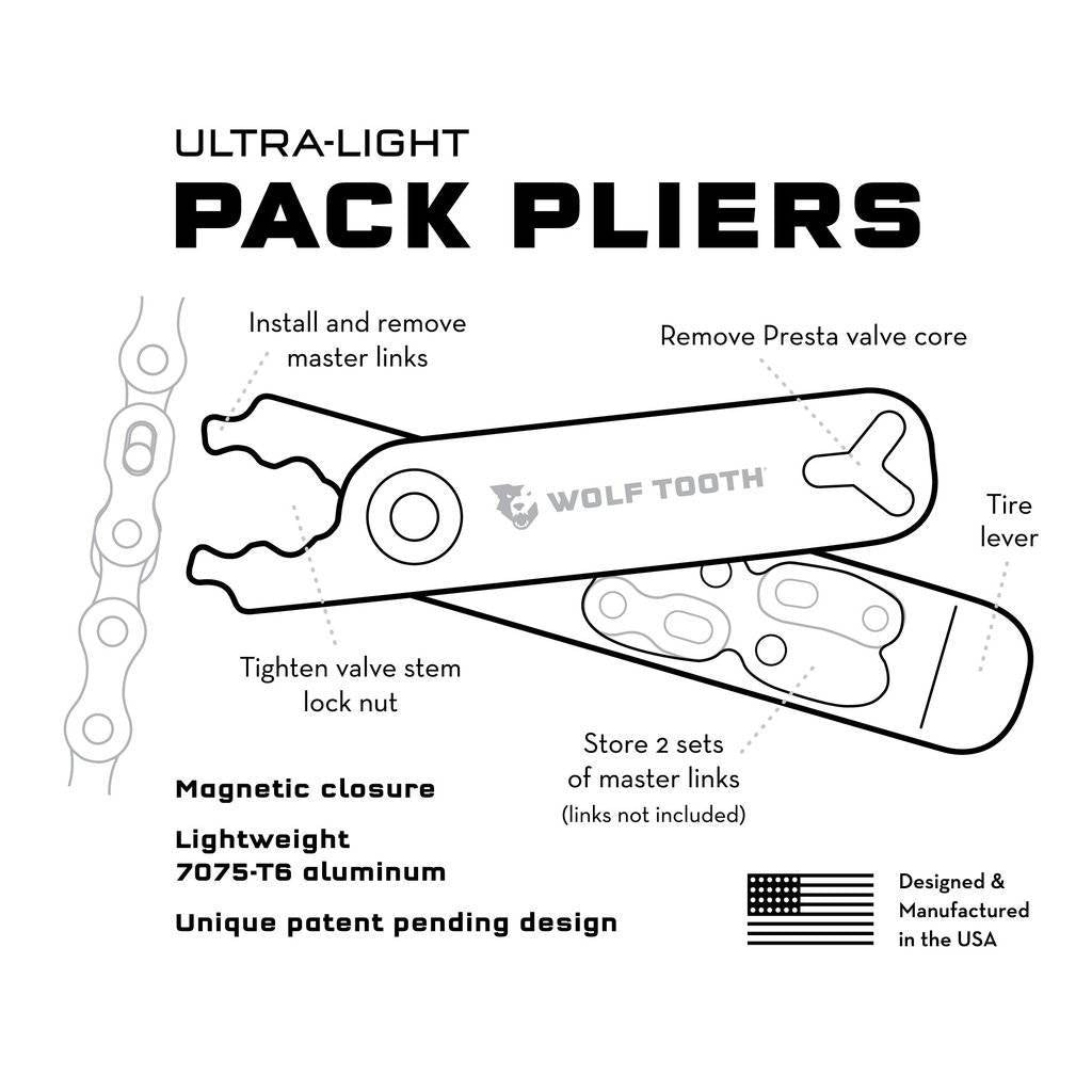 Wolf tooth Pack Pliers - Master Link Combo Pliers - Wolf Tooth Components