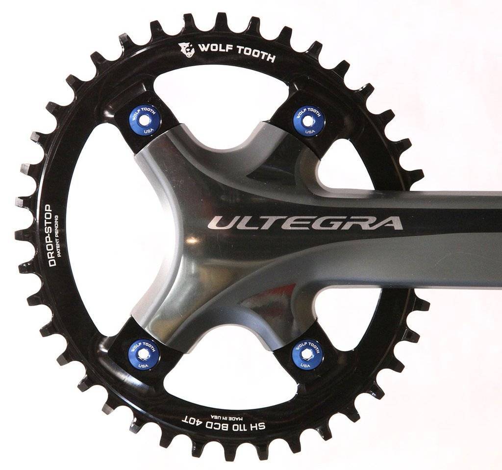 Elliptical 110 BCD Asymmetric 4-Bolt for Shimano Cranks - Wolf Tooth Components