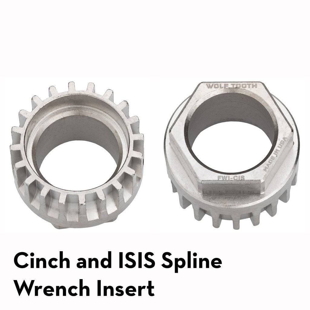 Pack Wrench and Inserts Kit - Ultralight BB Wrench and 1 Inch Hex Inserts - Wolf Tooth Components