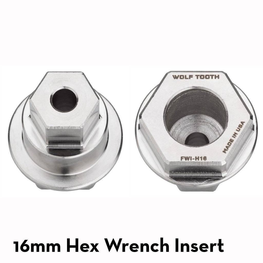 Pack Wrench and Inserts Kit - Ultralight BB Wrench and 1 Inch Hex Inserts - Wolf Tooth Components