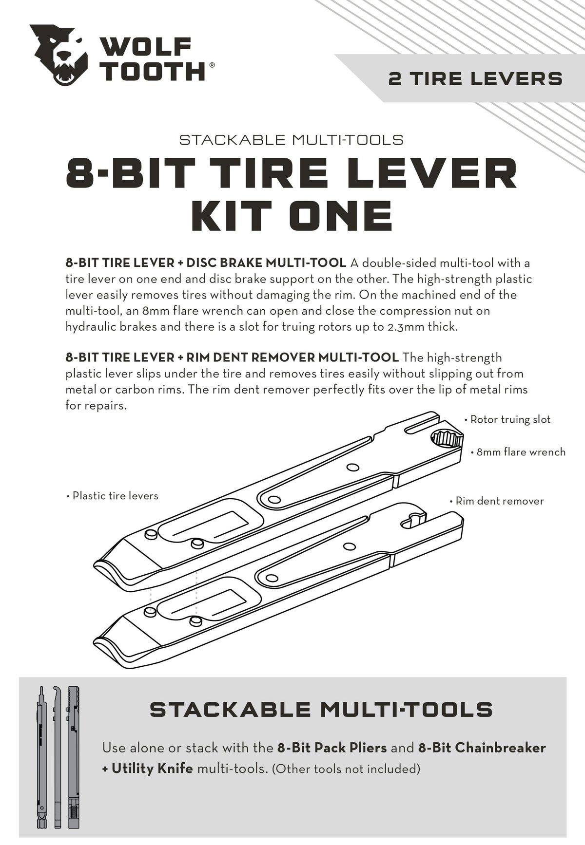 8-Bit Tire Lever Kit One - Wolf Tooth Components