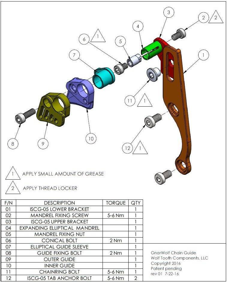 GnarWolf Chainguide ISCG 05 Mount - Wolf Tooth Components