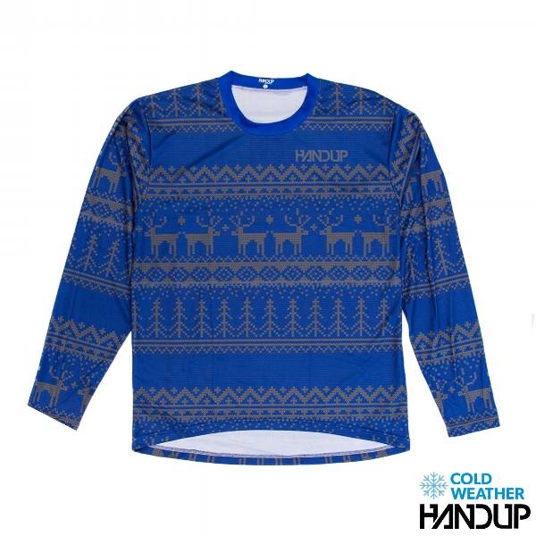 Tacky Sweater Technical Trail Jersey LS - BLUE - Handup