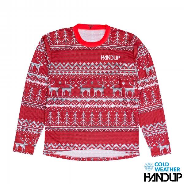 Tacky Sweater Technical Trail Jersey LS - RED - Handup