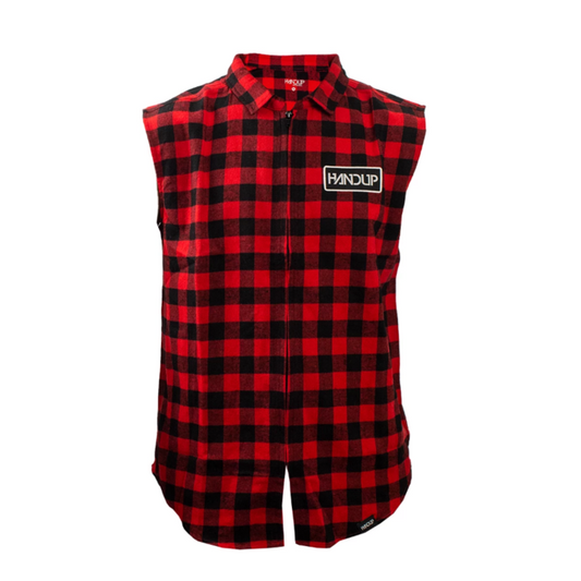 Zip Up Vest - Red Flannel - Handup