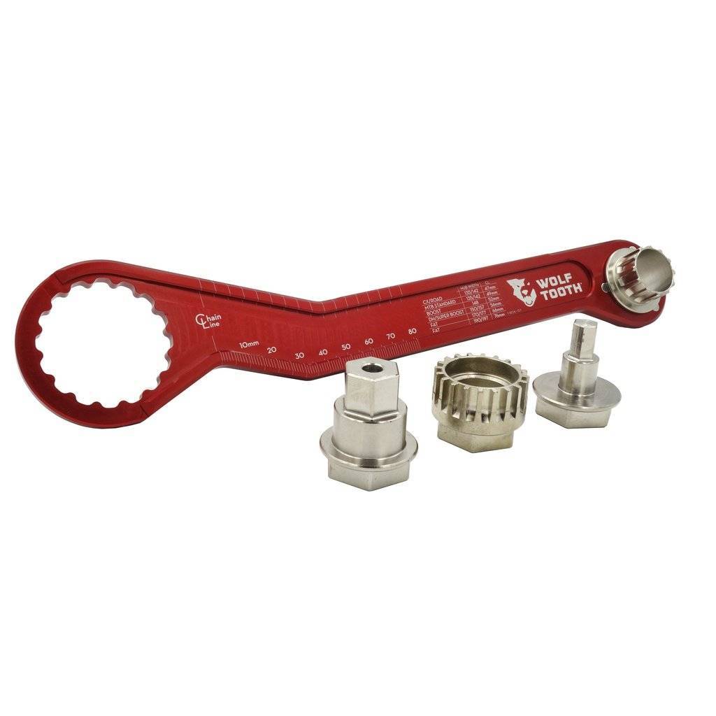 Pack Wrench and Inserts Kit - Ultralight BB Wrench and 1 Inch Hex Inserts - Wolf Tooth Components